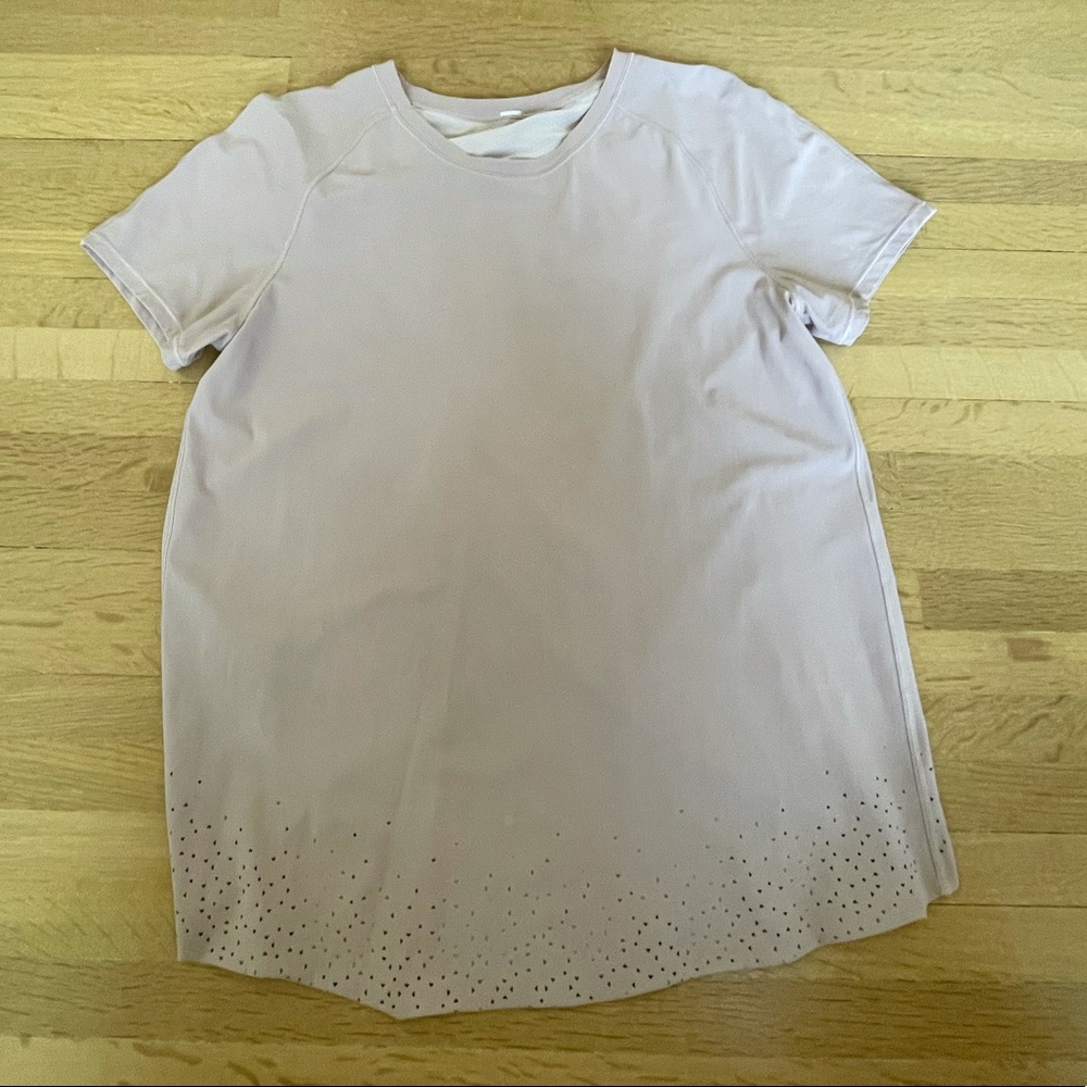 Lululemon open back shirt, muted mauve, size 6